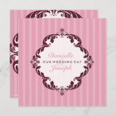INVITATIONS DE MARIAGE STYLISH :: luxueux luxe 2 (Devant / Derrière)