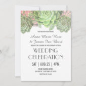 Invitations De Mariage Succulent Vert (Devant)