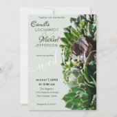 Invitations De Mariage Succulent Vert (Devant)
