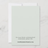 Invitations De Mariage Succulent Vert (Dos)