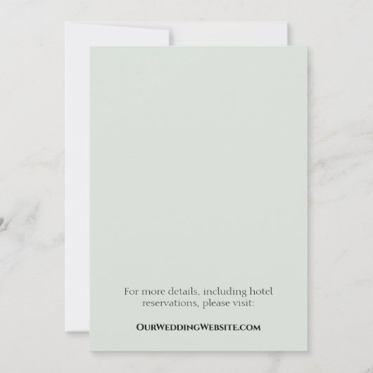 Invitations De Mariage Succulent Vert (Dos)