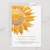 Invitations de mariage SunFlower modernes (Devant / Derrière)