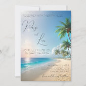 Invitations de mariage sur la plage (Devant)