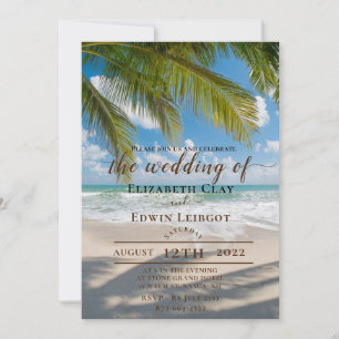 Invitations de mariage sur la plage