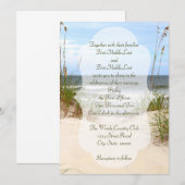 Invitations de mariage sur la plage (Devant / Derrière)