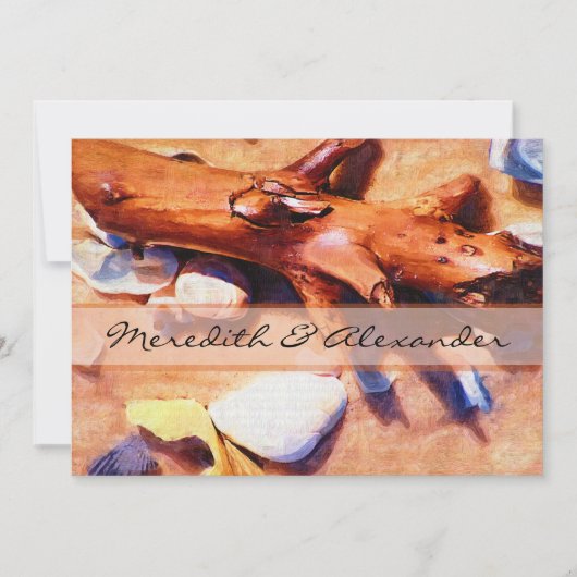 Invitations de mariage sur la plage (Devant)