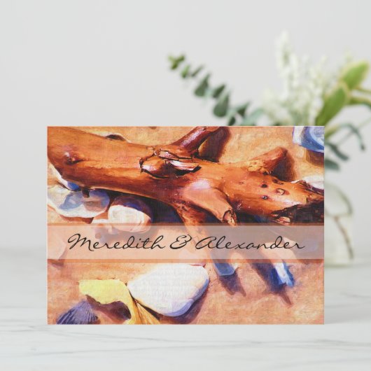 Invitations de mariage sur la plage (Debout devant)