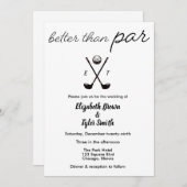 Invitations de mariage sur le thème du golf (Devant / Derrière)