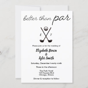 Invitations de mariage sur le thème du golf
