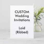 Invitations de mariage sur mesure (RIBBED) 5"x7" (Debout devant)