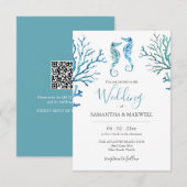 Invitations De Mariage Sur Un Budget Beach Seahors (Devant / Derrière)