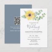 Invitations De Mariage Sur Une Aquarelle Budgétair (Devant / Derrière)