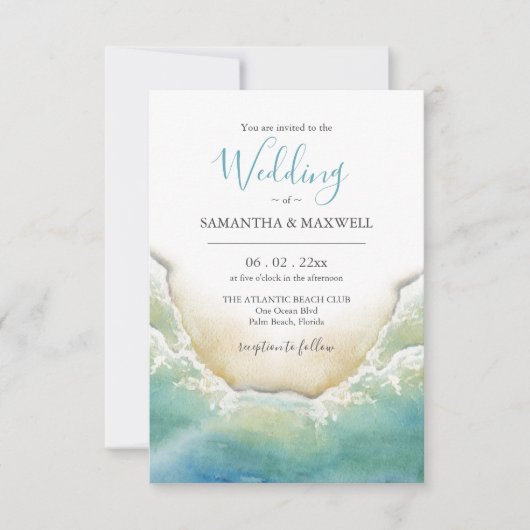 Invitations De Mariage Sur Une Destination Budget  (Devant)