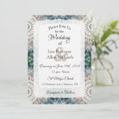 Invitations de mariage Tan et Blue Mandala (Debout devant)