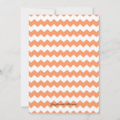 Invitations de mariage Tangerine Chevron (Dos)