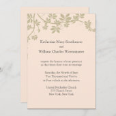 Invitations De Mariage Taupe Et Ivory (Devant / Derrière)