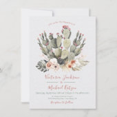 Invitations de mariage Terracota et Cactus (Devant)