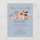 Invitations de mariage Thanksgiving Dusty Blue Ora (Devant)