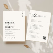 Invitations De Mariage Tout En Un Avec Code QR