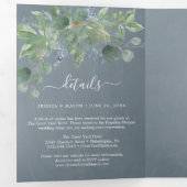 Invitations de mariage tout-en-un Eucalyptus (Intérieur en premier)