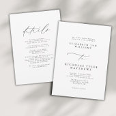 Invitations de mariage tout-en-un Longhand