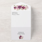 Invitations De Mariage Tout En Un Violet Blanc Flo (Dehors)