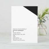 Invitations de mariage triangle noir et blanc (Debout devant)