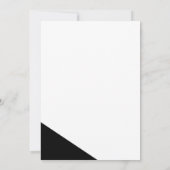 Invitations de mariage triangle noir et blanc (Dos)