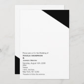 Invitations de mariage triangle noir et blanc (Devant / Derrière)