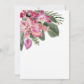 Invitations de mariage tropical coloré (Dos)
