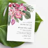 Invitations de mariage tropical coloré