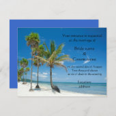 Invitations de mariage tropical ou fête de plage (Devant / Derrière)