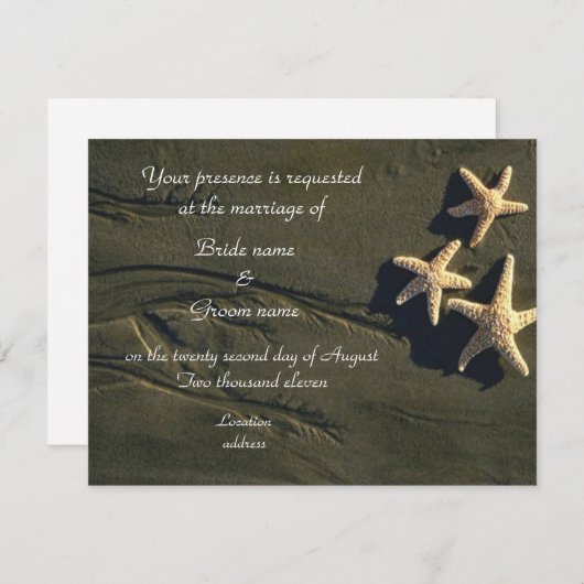 Invitations de mariage tropical ou fête de plage (Devant / Derrière)