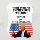 INVITATIONS DE MARIAGE TRUMP SUR MESURE (Devant / Derrière)