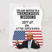 INVITATIONS DE MARIAGE TRUMP SUR MESURE (Devant)