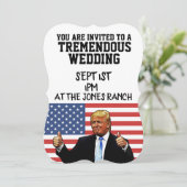 INVITATIONS DE MARIAGE TRUMP SUR MESURE (Debout devant)