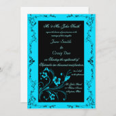 Invitations de mariage turquoise (Devant / Derrière)