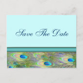 Invitations de mariage turquoise Blue Peacock (Devant)