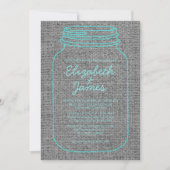 Invitations de mariage Turquoise de Mason Jar Rust (Devant)