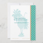 Invitations de mariage Turquoise et Tan Khaki Beac (Dos)