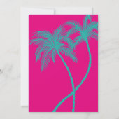 Invitations de mariage Turquoise Hot Pink Palm Tre (Dos)