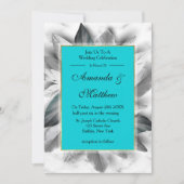 Invitations de mariage Turquoise noir et marbre d' (Devant)