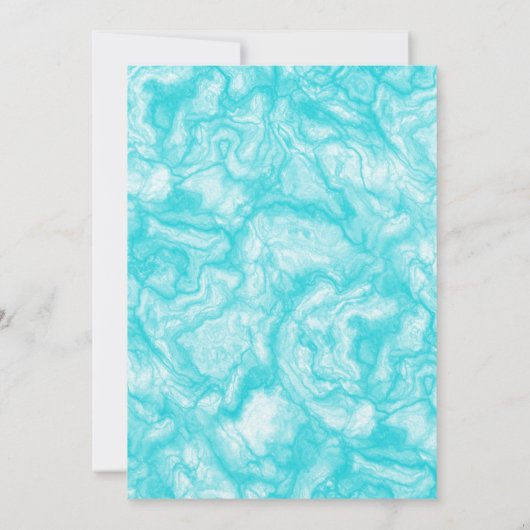Invitations de mariage Turquoise noir et marbre d' (Dos)