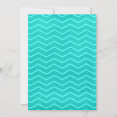 Invitations de mariage turquoise Zigzag (Dos)
