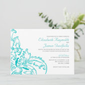 Invitations de mariage turquoises (Debout devant)