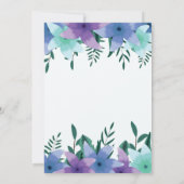 Invitations de mariage turquoises et violettes (Dos)