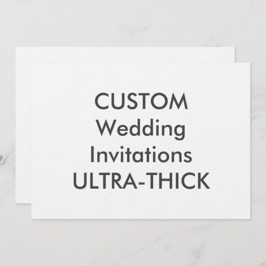 Invitations de mariage ULTRA-THICK 360 lb 7 pouces (Devant / Derrière)
