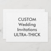 Invitations de mariage ULTRA-THICK 360 lb 7 pouces (Devant / Derrière)