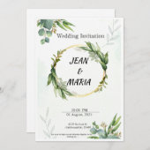 Invitations de mariage Une histoire d'amour commen (Devant / Derrière)