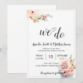 Invitations de mariage unique et minimaliste (Devant / Derrière)